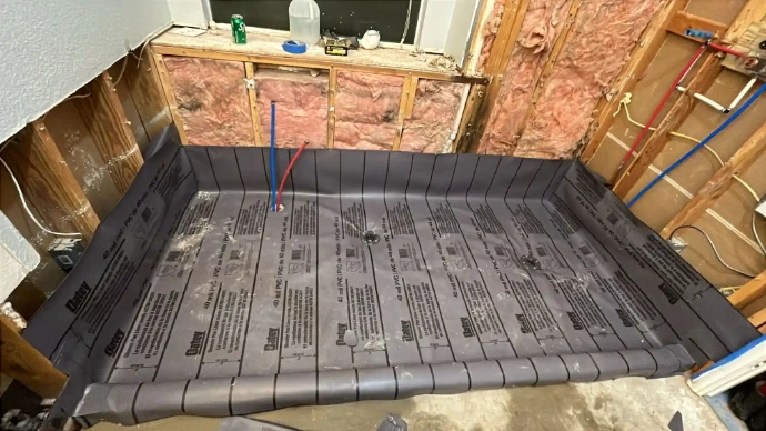 custom bathroom tile installation